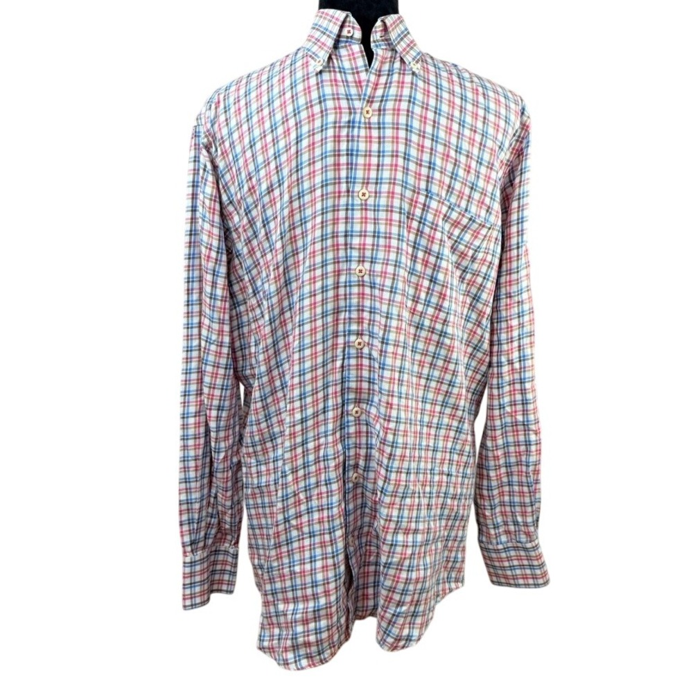 Peter Millar multicolor checkered plaid button‎ down shirt Medium